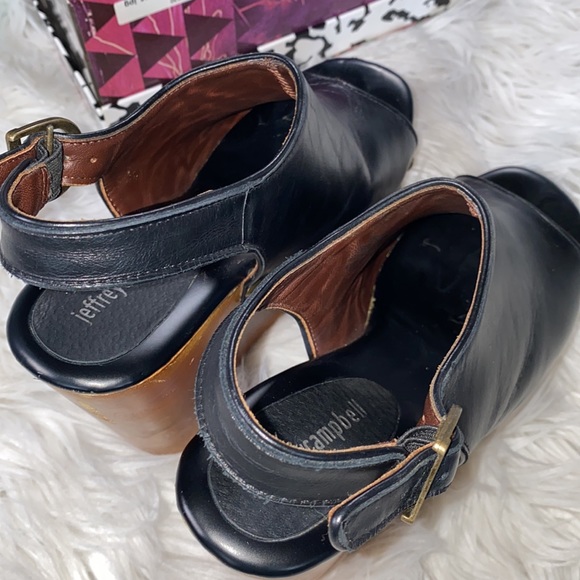 🍂[ Jeffrey Campbell ] Studded Snick Wooden Wedge - Picture 11 of 13